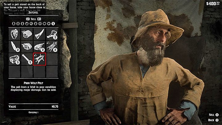 Alternatywnie skóry zwierząt (w tym także legendarnych) możesz dostarczać traperowi - Red Dead Redemption 2: Skóry zwierząt - jak zdobyć najlepsze, perfekcyjne? - Red Dead Redemption 2 - poradnik do gry