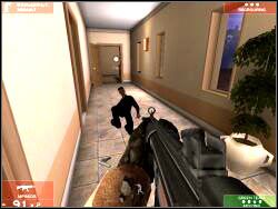 Oszklony korytarz, na którym w przypadku poprzedniej wizyty w willi (Pearl Castle) znajdowało się trzech wrogów tym razem 