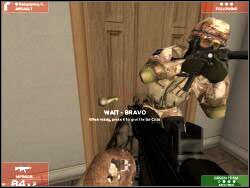 Bez większych problemów powinno Ci się udać dotrzeć do miejsca, w którym zapali się drugi Go-Code - Zadanie 12 - OPIS PRZEJŚCIA - Tom Clancys Rainbow Six 3: Raven Shield - poradnik do gry