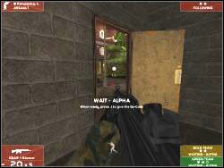 Po kilku chwilach dotrzesz do Go-Code - Zadanie 15 - OPIS PRZEJŚCIA - Tom Clancys Rainbow Six 3: Raven Shield - poradnik do gry