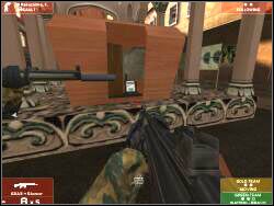 Podejdź do widocznej na screenie konstrukcji i zacznij rozbrajać ładunek - Zadanie 15 - OPIS PRZEJŚCIA - Tom Clancys Rainbow Six 3: Raven Shield - poradnik do gry