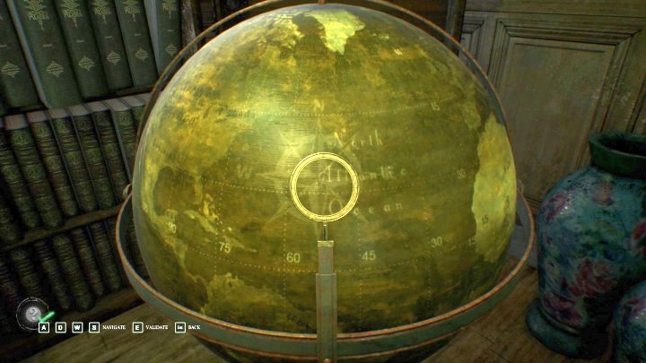 Prawidłowa lokalizacja znacznika na globusie. - Osiągnięcia i trofea w Call of Cthulhu - Call of Cthulhu - poradnik do gry