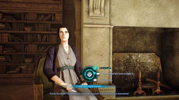 I kolejna szansa wyboru opcji dialogowej w języku Rlyehian. - Rozdział 9 - Instytut Riverside | Solucja Call of Cthulhu - Call of Cthulhu - poradnik do gry