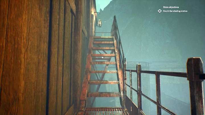 Schody prowadzące do stacji wielorybniczej. - Rozdział 12 - Port Darkwater | Solucja Call of Cthulhu - Call of Cthulhu - poradnik do gry