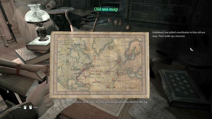 Mapa stanowi cenną wskazówkę. - Jak rozwiązać zagadkę z globusem w Call of Cthulhu? - Call of Cthulhu - poradnik do gry