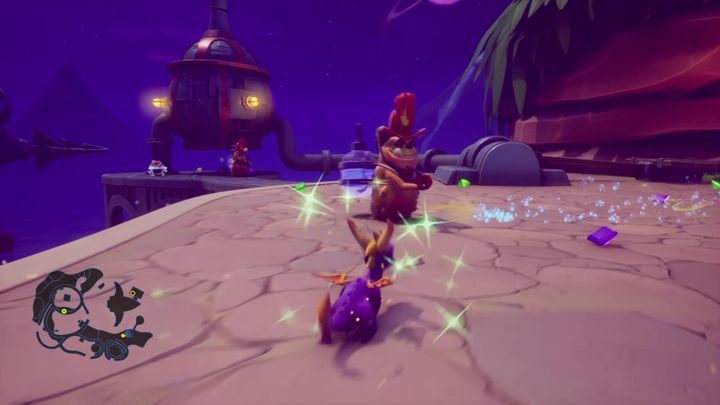 Likwidując napotkanych przeciwników, dotrzesz do katapulty - Zatoka Bryz - Solucja Spyro 2 Riptos Rage! - Spyro Reignited Trilogy - poradnik do gry