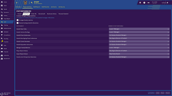 W grze Football Manager 2019 nie musisz zarządzać wszystkim sam - Porady ogólne - Football Manager 2019 - Football Manager 2019 - poradnik do gry