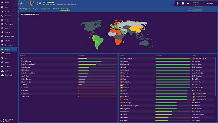Scouting pozwala Ci na śledzenie ofert na rynku transferowym i wyselekcjonowanie najlepszych ofert, które mogą przyczynić się do wzmocnienia Twojego klubu - Scouting w Football Manager 2019 - Football Manager 2019 - poradnik do gry