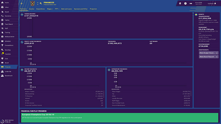 Jako Manager klubu piłkarskiego musisz także dbać o jego finanse - Fundusze, finanse, pieniądze w Football Manager 2019 - Football Manager 2019 - poradnik do gry