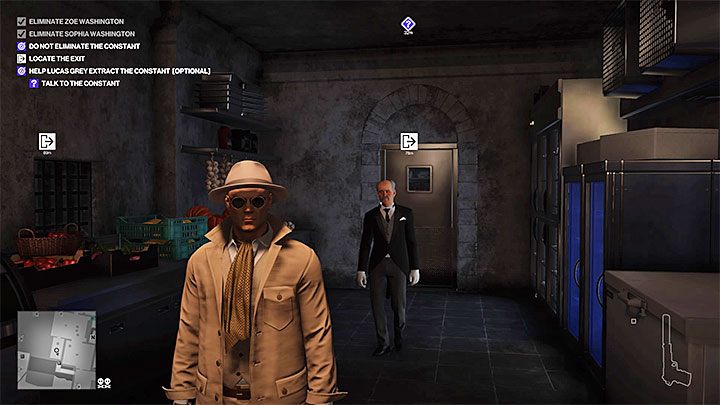Lokaja musisz doprowadzić do pokazanej na dołączonych obrazkach chłodni (Freezer) na poziomie 2, która sąsiaduje z kuchnią - Hitman 2: Wyspa Sgail - wszystkie trofea, lista - Hitman 2 - poradnik do gry