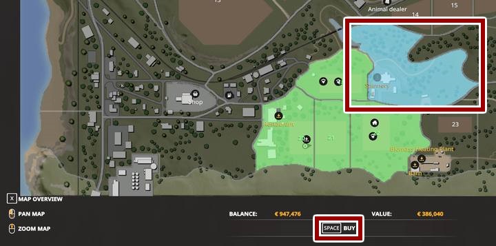 Aby dokonać zakupu właściwego danej działki, przejdź do widoku mapy - Farming Simulator 19: Nowe pola - jak kupić? - Farming Simulator 19 - poradnik do gry