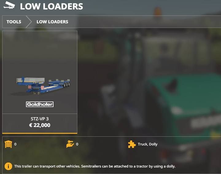 Przyczepa niskopodłogowa - Farming Simulator 19: Przyczepy i naczepy - Farming Simulator 19 - poradnik do gry