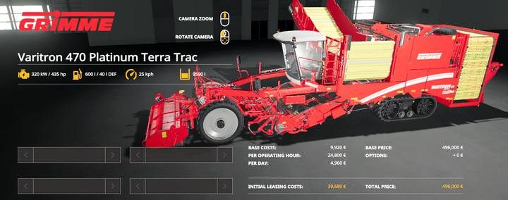 Grimme Varitron 470 Platinum Terra Trac - Farming Simulator 19: Kombajny i hedery - Farming Simulator 19 - poradnik do gry