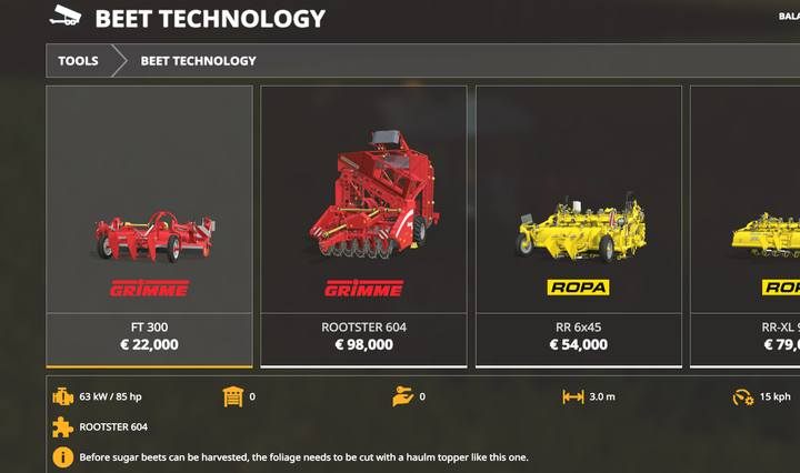 Kombajny buraczane montowane do ciągników - Farming Simulator 19: Kombajny i hedery - Farming Simulator 19 - poradnik do gry