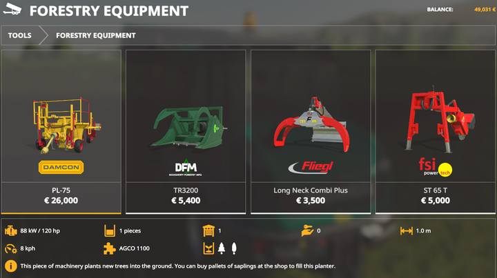 Sprzęt leśniczy - Farming Simulator 19: Narzędzia do obróbki drewna - Farming Simulator 19 - poradnik do gry