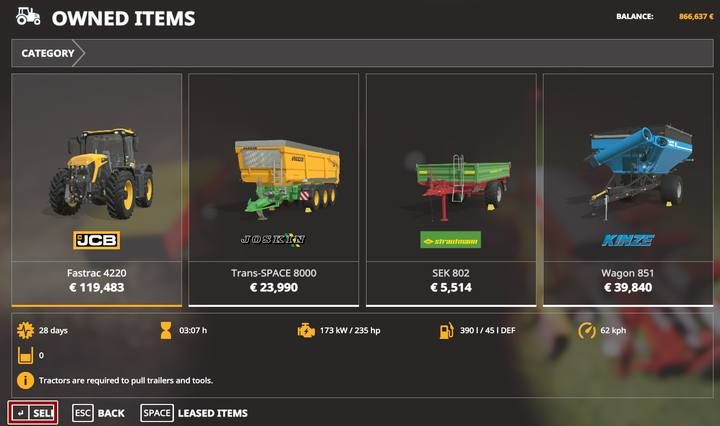 Możesz także sprzedać niepotrzebny sprzęt zdalnie - Farming Simulator 19: Pojazdy - jak sprzedawać? - Farming Simulator 19 - poradnik do gry
