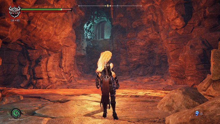 Gdy znajdziesz się w grocie widocznej na powyższym obrazku zatrzymaj się przed rzeką lawy - Esencje w grze Darksiders 3 - Darksiders 3 - poradnik do gry