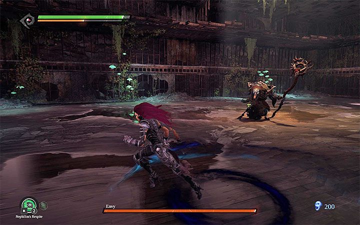 Jak tylko wejdziesz na arenę, przeciwnik od razu Cię zaatakuje - Zachodni kraniec | Solucja do gry Darksiders 3 - Darksiders 3 - poradnik do gry