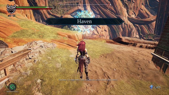 Schronienie to druga lokacja w której znajdziesz wielkie drzewo wyrastające w samym centrum miasta - Schronienie | Solucja do gry Darksiders 3 - Darksiders 3 - poradnik do gry