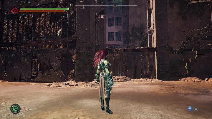 Gdy załatwisz wszystkie sprawunki z Vulgrimem, wskocz na podwyższenie widoczne na powyższym obrazku - Schronienie | Solucja do gry Darksiders 3 - Darksiders 3 - poradnik do gry