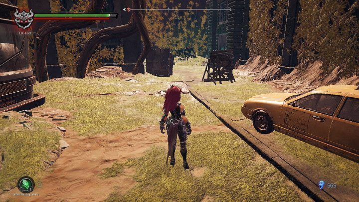 Z drugiej strony autobusu jest przejście do zaułka, a w nim mocniejszy przeciwnik - Schronienie | Solucja do gry Darksiders 3 - Darksiders 3 - poradnik do gry