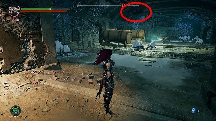Zanim wkroczysz do kolejnego pomieszczenia zwróć uwagę na wiszącego u góry stawonoga - Zaświaty | Solucja do gry Darksiders 3 - Darksiders 3 - poradnik do gry