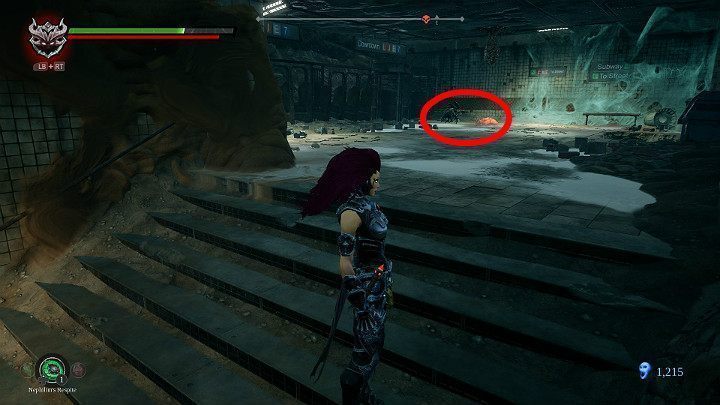 Aby przejść dalej musisz skorzystać z pomocy żuka zaznaczonego na powyższym obrazku - Zaświaty | Solucja do gry Darksiders 3 - Darksiders 3 - poradnik do gry