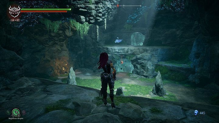 Po drugiej stronie pomieszczenia widać niebieską duszę - Zaświaty | Solucja do gry Darksiders 3 - Darksiders 3 - poradnik do gry