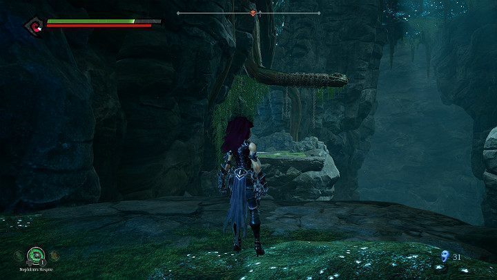 Przeskocz na drugą stronę przepaści przy użyciu broni - Zaświaty | Solucja do gry Darksiders 3 - Darksiders 3 - poradnik do gry