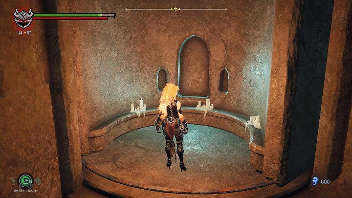 Teraz musisz wbiec do wnęki zanim przejście ponownie się zamknie - Esencje cz. 2 - Katakumby | Solucja do gry Darksiders 3 - Darksiders 3 - poradnik do gry