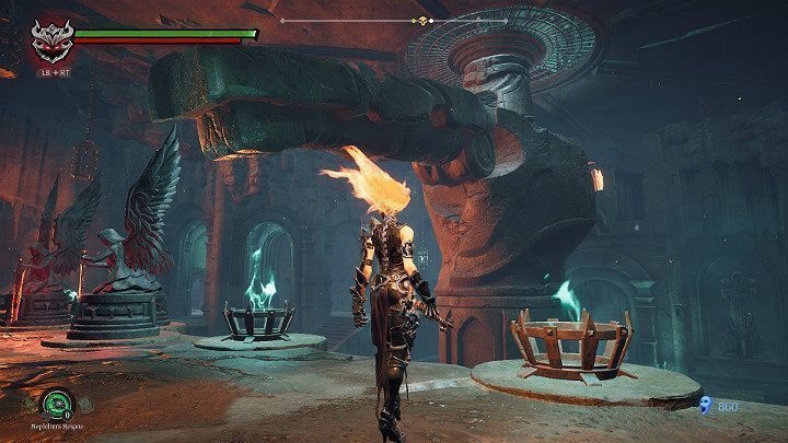 Wielki posąg rozstawi swoje ramiona i stworzy most po którym będziesz mógł przejść - Esencje cz. 2 - Katakumby | Solucja do gry Darksiders 3 - Darksiders 3 - poradnik do gry