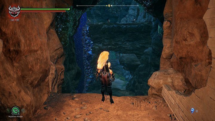 Idąc dalej, dotrzesz do kompleksu jaskiń - Esencje cz. 2 - Katakumby | Solucja do gry Darksiders 3 - Darksiders 3 - poradnik do gry