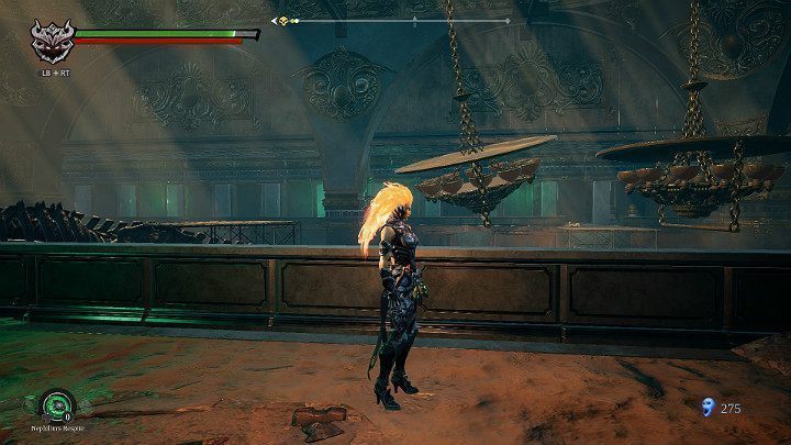 Uwolnisz w ten sposób wielki żyrandol, który zaraz wykorzystasz do własnych celów - Esencje cz. 2 - Katakumby | Solucja do gry Darksiders 3 - Darksiders 3 - poradnik do gry