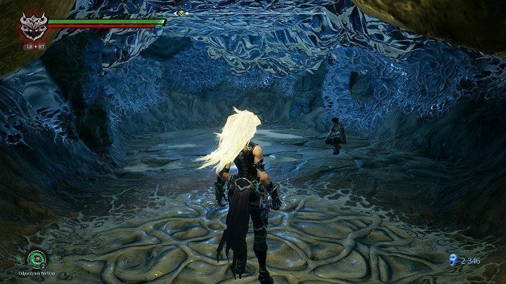 W małej jaskini znajdziesz kolejnego człowieka do uratowania i jeden dodatkowy przedmiot - Zaświaty cz.2 | Solucja do gry Darksiders 3 - Darksiders 3 - poradnik do gry