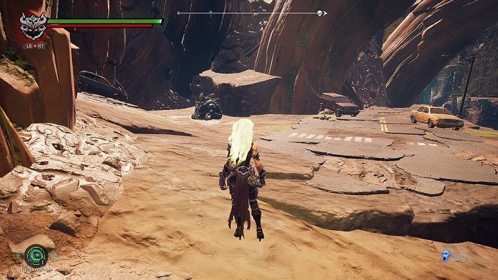 Z lewej strony znajdziesz śpiącego goryla, który pilnuje dostępu do jednego przedmiotu - Schronienie cz.2 | Solucja do gry Darksiders 3 - Darksiders 3 - poradnik do gry