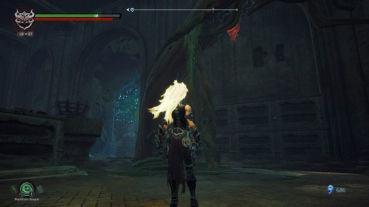 Zwróć także uwagę na kokon zawieszony u sufitu - Schronienie cz.2 | Solucja do gry Darksiders 3 - Darksiders 3 - poradnik do gry