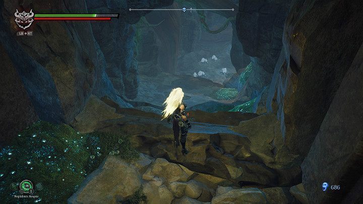 Idź dalej wzdłuż jaskini - Schronienie cz.2 | Solucja do gry Darksiders 3 - Darksiders 3 - poradnik do gry