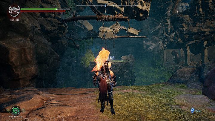 Przy użyciu broni głównej przeskocz na drugą stronę rozpadliny - Schronienie cz.2 | Solucja do gry Darksiders 3 - Darksiders 3 - poradnik do gry
