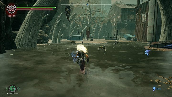W oddali widać nowy rodzaj przeciwnika - nekromanta - Ziemia Kości | Solucja do gry Darksiders 3 - Darksiders 3 - poradnik do gry