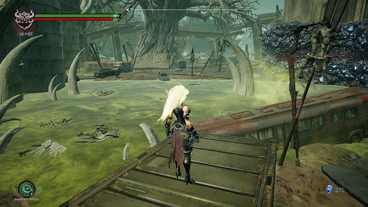 Z lewej strony znajduje się sadzawka wypełniona kwasem - Gnijąca sadzawka - Darksiders 3 - poradnik do gry