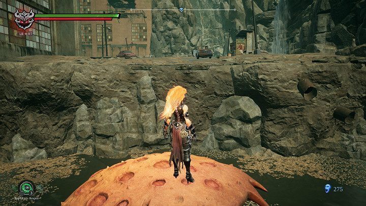 Gdy dolecisz do ściany wskocz wyżej i przygotuj się na walkę - Gnijąca sadzawka - Darksiders 3 - poradnik do gry