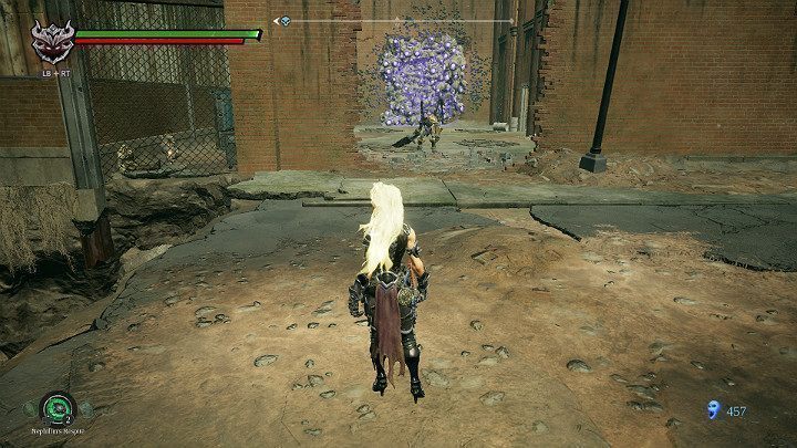 Zlikwiduj przeciwnika i przejdź przez wyrwę w murze - Gnijąca sadzawka - Darksiders 3 - poradnik do gry