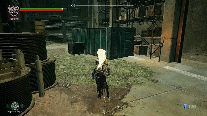 Za kontenerem znajdziesz jeden przedmiot - Gnijąca sadzawka - Darksiders 3 - poradnik do gry