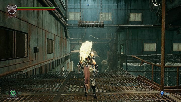 Uwolnisz w ten sposób walec, który możesz wykorzystać, aby przeskoczyć na drugą stronę - Zatopiona dzielnica - Darksiders 3 - poradnik do gry