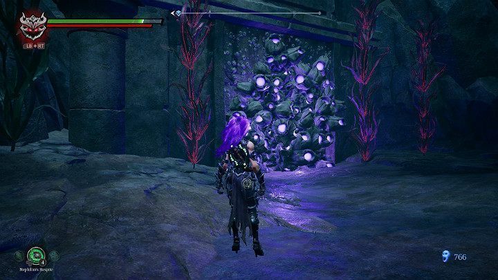 Rozbij ścianę, aby przejść do rozwiązywania zagadki - Zapomniane jezioro | Solucja do gry Darksiders 3 - Darksiders 3 - poradnik do gry