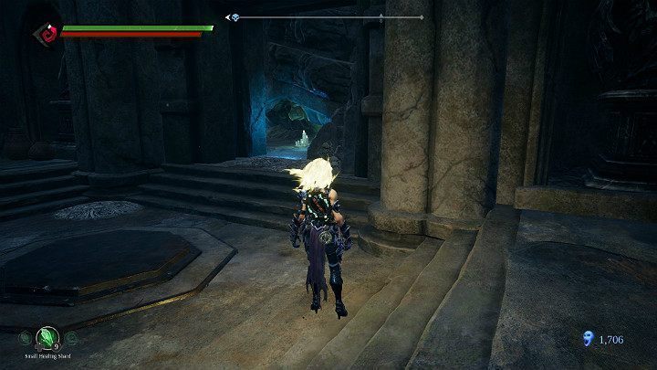Rozbij przeszkody blokujące wąski korytarz i wejdź do środka - Zapomniane jezioro | Solucja do gry Darksiders 3 - Darksiders 3 - poradnik do gry