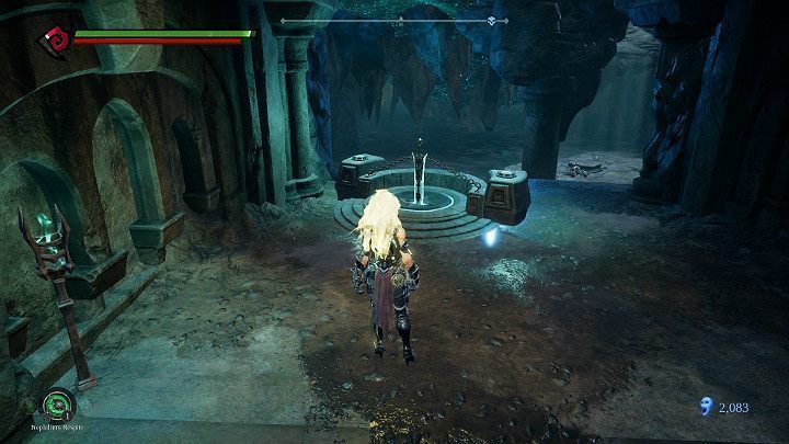 Miecz znajduje się nieco z lewej strony pomieszczenia - Zapomniane jezioro | Solucja do gry Darksiders 3 - Darksiders 3 - poradnik do gry
