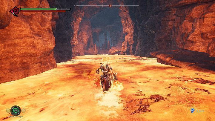 Idź wzdłuż rzeki lawy, a następnie w prawą stronę - Wyjście z kanałów | Solucja do gry Darksiders 3 - Darksiders 3 - poradnik do gry
