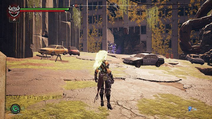 Podejdź do przeszkody widocznej na powyższym obrazku i rozbij ją przy użyciu esencji siły - Droga do lokacji Blizna | Solucja do gry Darksiders 3 - Darksiders 3 - poradnik do gry