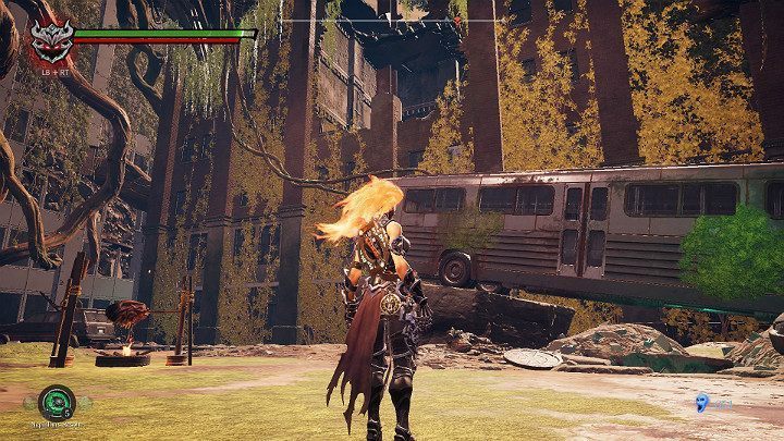 W następnej kolejności podejdź do autobusu - Droga do lokacji Blizna | Solucja do gry Darksiders 3 - Darksiders 3 - poradnik do gry